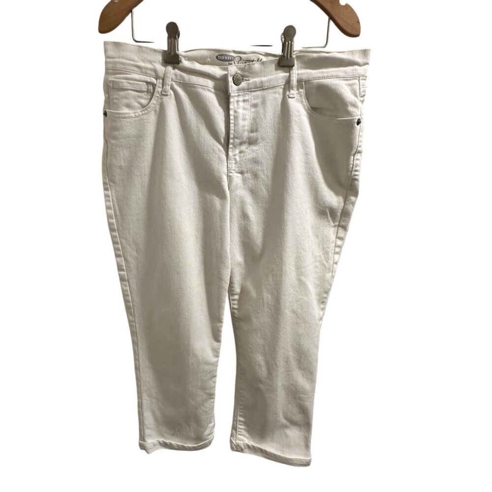 🍒 2/$20 🍒 Old Navy The Sweetheart White Capri Jeans Size 6